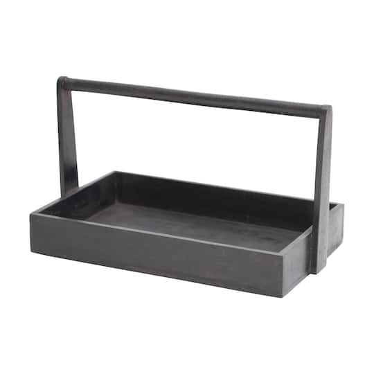 Hello Honey® 14'' Decorative Black Mango Wood Tray